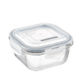 Borosilicate Glass square Food Storage with plastic lid